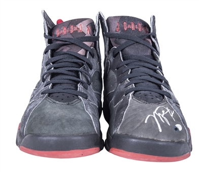 1992 Michael Jordan Game Used & Signed Air Jordan VII Sneakers (UDA, PSA/DNA MINT 9 & JSA)